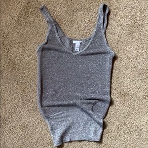 H&M small metallic sweater tank